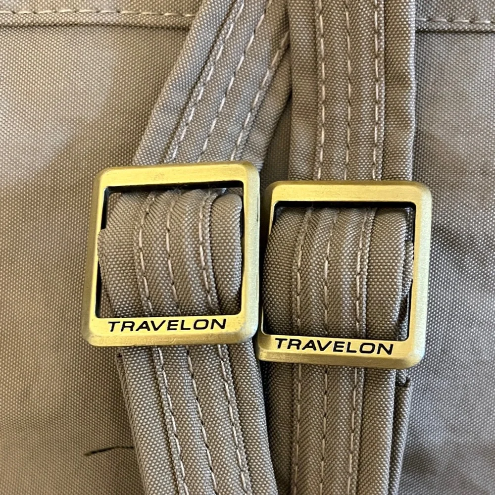Travelon Taupe Lightweight Everyday Backpack with Gold Hardware
